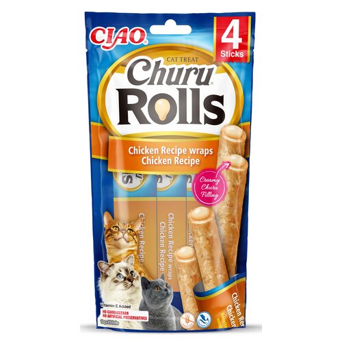 Przysmak dla kota INABA Churu Rolls Kurczak wrapy (4 x 10g)