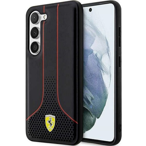 Etui FERRARI Perforated 296 P do Samsung S23 Czarny