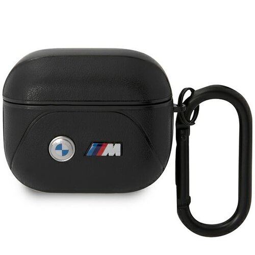 Etui na sluchawki BMW Leather Curved Line do Apple AirPods 3 Czarny