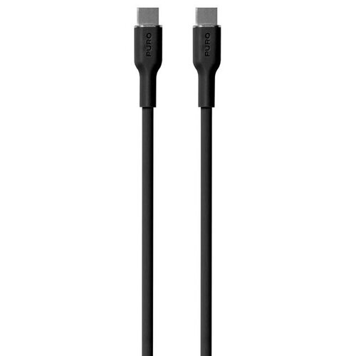 Kabel USB Typ-C - USB Typ-C PURO Icon Soft Cable 1.5 m Czarny
