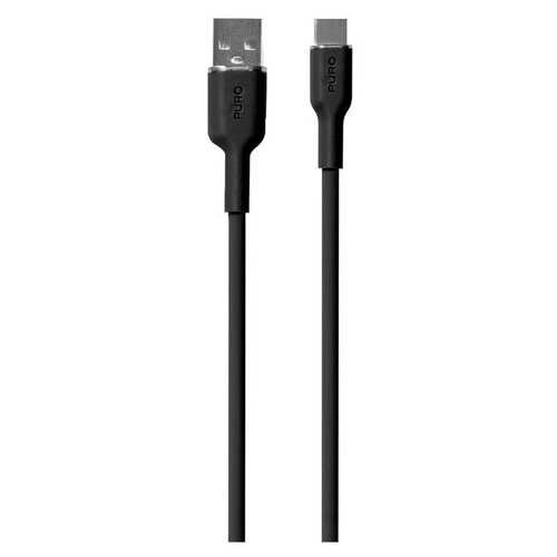 Kabel USB - USB Typ-C PURO Icon Soft Cable 1.5 m Czarny