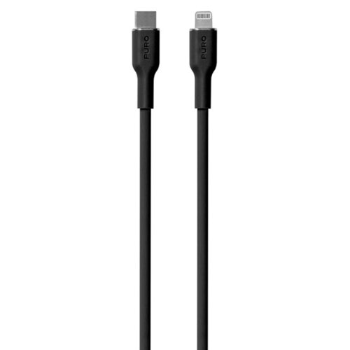 Kabel USB-C - Lightning PURO Icon Soft Cable 1.5 m Czarny