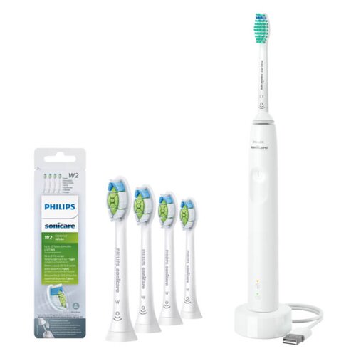 Szczoteczka soniczna PHILIPS Sonicare 3100 HX3671/13 + Końcówka szczoteczki PHILIPS Sonicare W Optimal White HX6064/10 (4 sztuki)