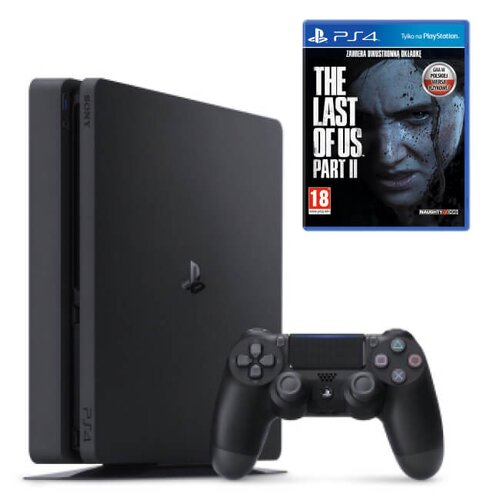 Konsola SONY PlayStation 4 Slim 500GB + The Last of Us Part II Gra PS4 (Kompatybilna z PS5)