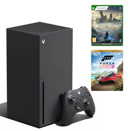 Konsola MICROSOFT XBOX Series X + Forza Horizon 5 Ultimate Edition + Dziedzictwo Hogwartu (Hogwarts Legacy) Gra XBOX SERIES X