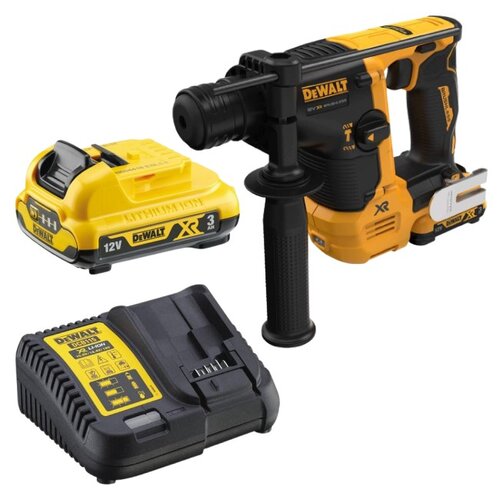 Młotowiertarka DEWALT DCH072N-XJ + Akumulator DEWALT DCB124-XJ 3Ah 12V + Ładowarka DEWALT DCB115-QW