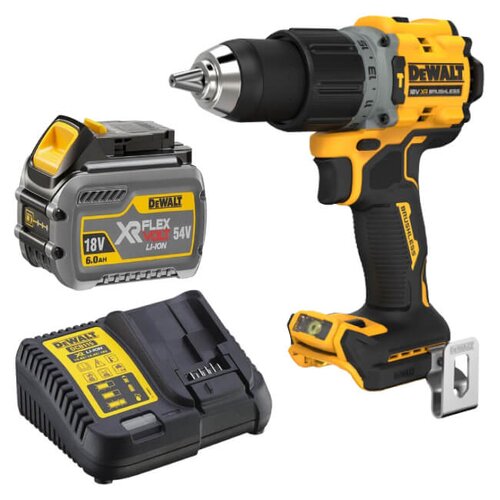 Wiertarko-wkrętarka DEWALT DCD805NT + Akumulator DEWALT DCB546-XJ 6Ah 18V + Ładowarka DEWALT DCB115-QW