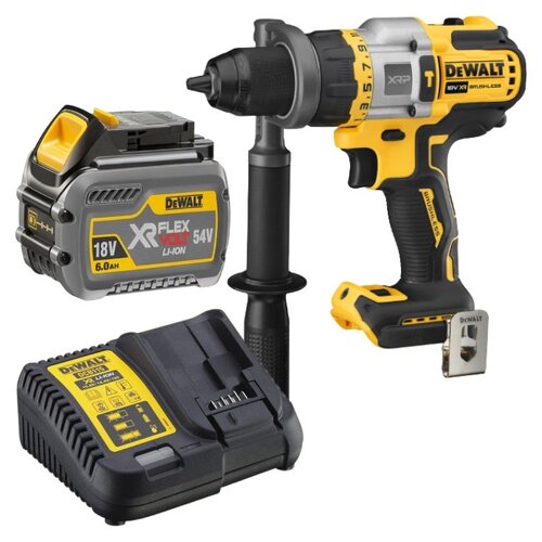 Wiertarko-wkrętarka DEWALT DCD999NT + Akumulator DEWALT DCB546-XJ 6Ah 18V + Ładowarka DEWALT DCB115-QW