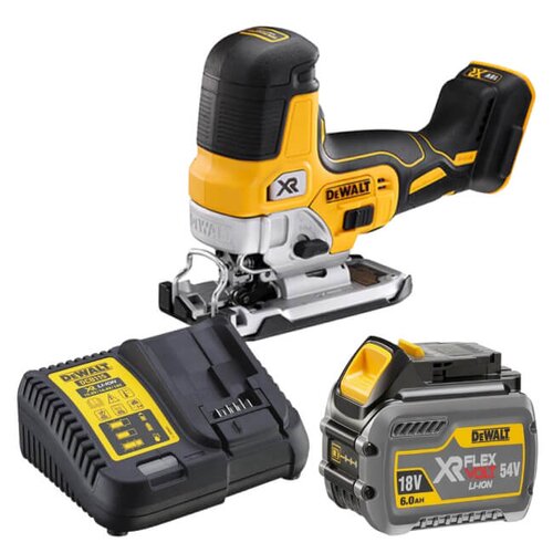 Wyrzynarka DEWALT DCS335N + Akumulator DEWALT DCB546-XJ 6Ah 18V + Ładowarka DEWALT DCB115-QW