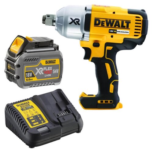 Zakrętarka udarowa DEWALT DCF897N + Akumulator DEWALT DCB546-XJ 6Ah 18V + Ładowarka DEWALT DCB115-QW