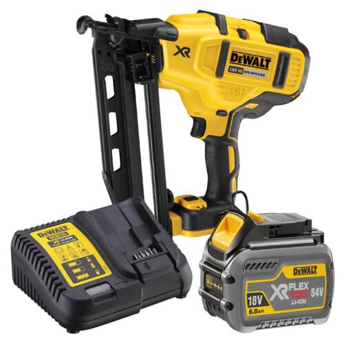 Gwoździarka akumulatorowa DEWALT DCN660N-XJ + Akumulator DEWALT DCB546-XJ 6Ah 18V + Ładowarka DEWALT DCB115-QW