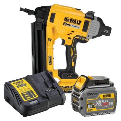 Gwoździarka akumulatorowa DEWALT DCN890N + Akumulator DEWALT DCB546-XJ 6Ah 18V + Ładowarka DEWALT DCB115-QW