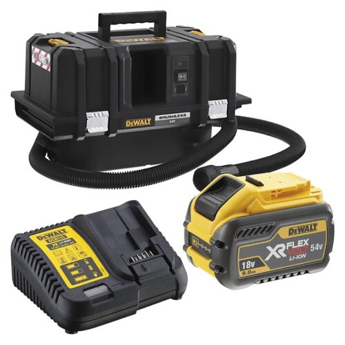 Odkurzacz przemysłowy DEWALT DCV586MN + Akumulator DEWALT XR DCB547-XJ 9Ah 18/54V + Ładowarka DEWALT DCB115-QW