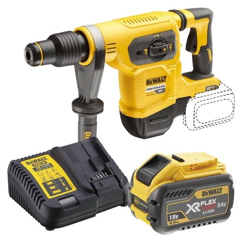 Młotowiertarka DEWALT DCH481N + Akumulator DEWALT XR DCB547-XJ 9Ah 18/54V + Ładowarka DEWALT DCB115-QW