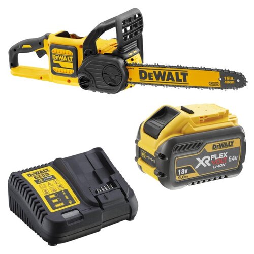 Piła akumulatorowa DEWALT DCM575N + Akumulator DEWALT XR DCB547-XJ 9Ah 18/54V + Ładowarka DEWALT DCB115-QW