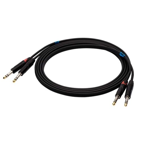 Kabel SSQ JSJS2 PRO 2 x Jack stereo 6.3 mm - 2 x Jack stereo 6.3 mm 2 m