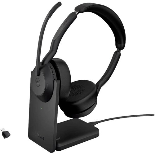 Słuchawki JABRA Evolve 2 55 MS Stereo, Bezprzewodowe, Nauszne, ANC