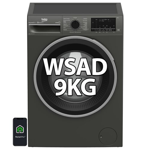 Pralka BEKO B3WFU59415MPBS B300 9kg 1400 obr SteamCure Manhattan Gray A