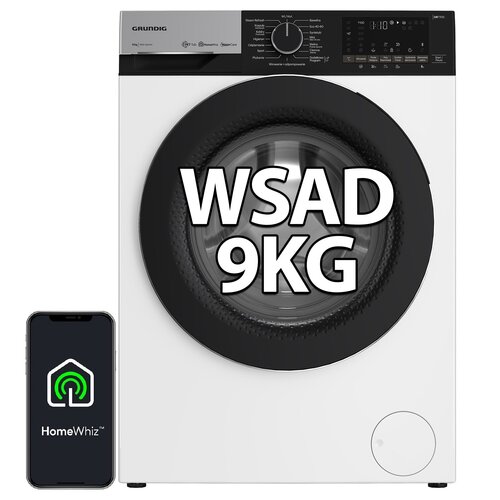 Pralka GRUNDIG GW7P59408WBPB kl.A 9kg 1400 obr WaterCare HomeWhiz SteamAssist