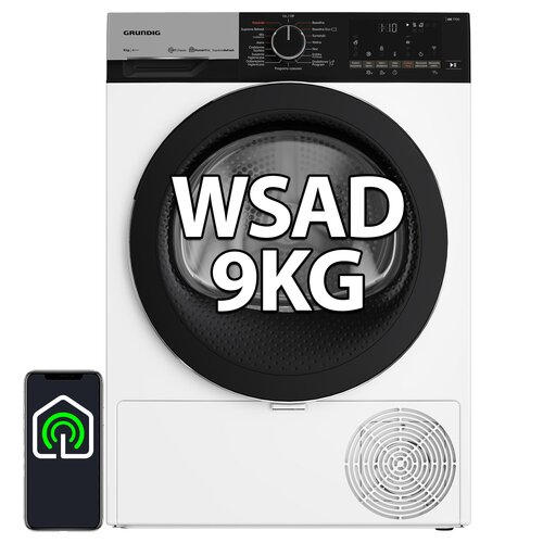 Suszarka GRUNDIG GT76924WBPB 9kg SupremeRefresh Silnik inwerterowy