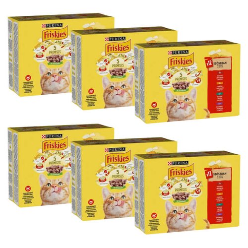 Karma dla kota FRISKIES 5 Promises Mix mięsny (72 x 85 g)
