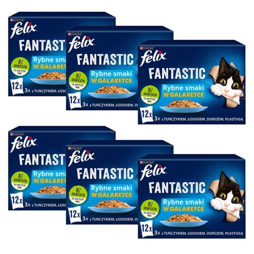 Karma dla kota FELIX Fantastic Rybne smaki (72 x 85 g)