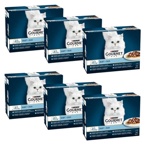 Karma dla kota GOURMET Perle Duet Rybny (72 x 85 g)