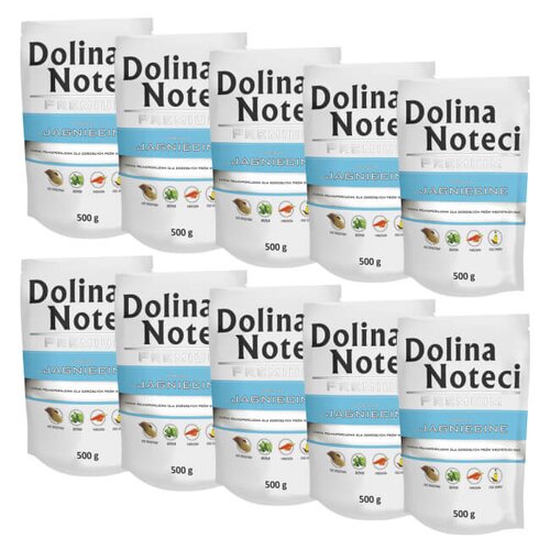 Karma dla psa DOLINA NOTECI Premium bogata w jagnięcinę 10 x 500 g