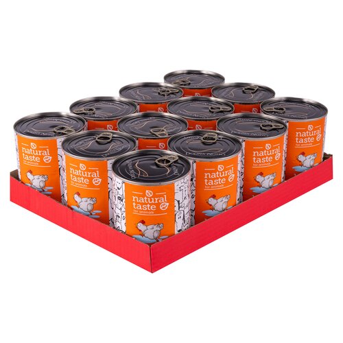 Karma dla psa NATURAL TASTE Kurka wodna 12 x 800 g