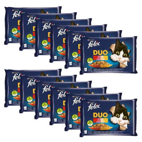 Karma dla kota FELIX Fantastic Duo Wiejskie Smaki w galaretce (48 x 85 g)