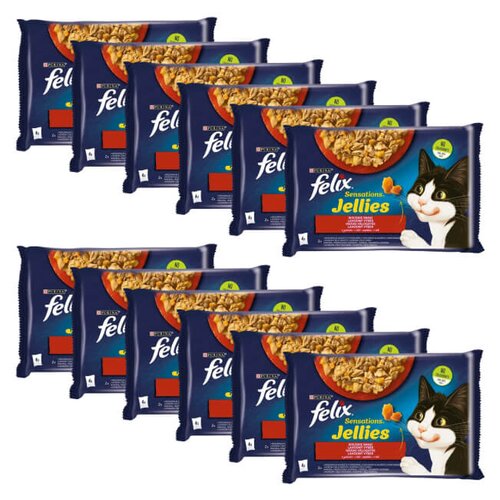 Karma dla kota FELIX Sensations Jellies Wiejskie smaki (48 x 85 g)