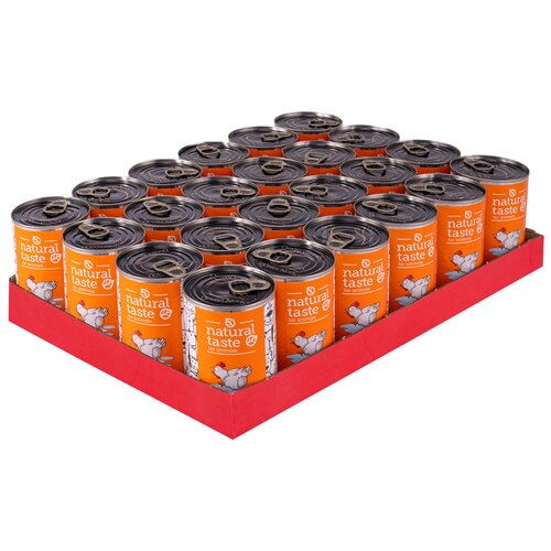 Karma dla psa NATURAL TASTE Kurka wodna 24 x 400 g