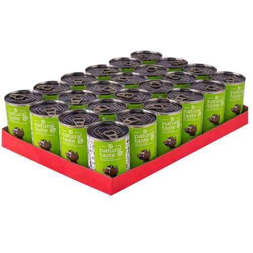 Karma dla psa NATURAL TASTE Dziki Dzik 24 x 400 g