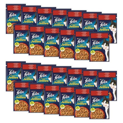 Karma dla kota FELIX Sensations Jellies Wołowina z pomidorami 26 x 85 g
