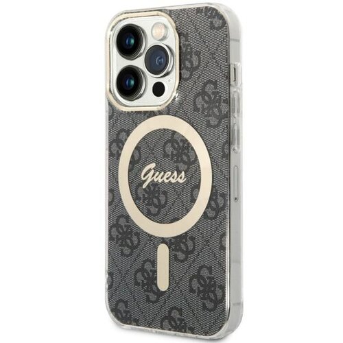 Etui GUESS 4G MagSafe do Apple iPhone 14 Pro Czarny
