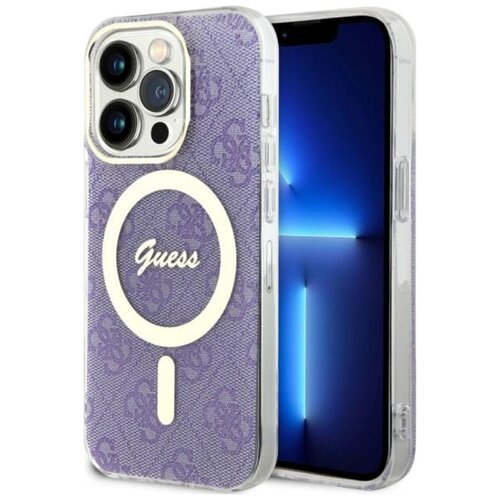 Etui GUESS 4G MagSafe do Apple iPhone 14 Pro Purpurowy