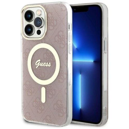 Etui GUESS 4G MagSafe do Apple iPhone 14 Pro Max Różowy