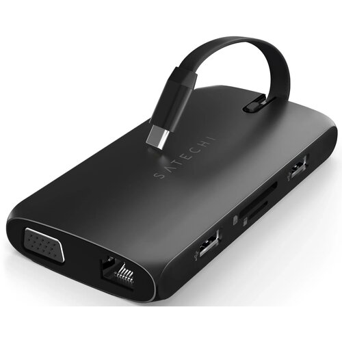 Hub SATECHI ST-UCMBAK USB Typu C, Pasywny Czarny