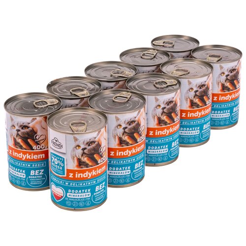 Karma dla kota FRENDI Indyk 10 x 400 g