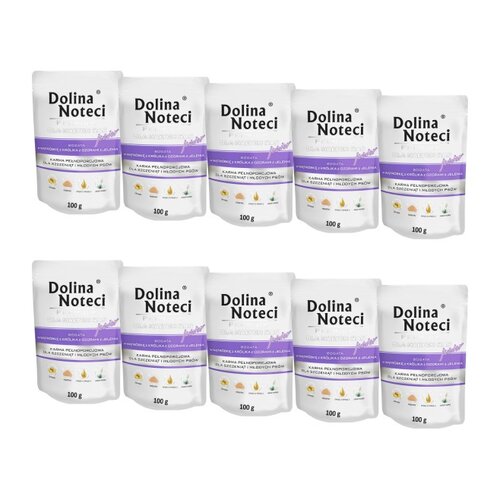 Karma dla psa DOLINA NOTECI Premium Wątróbka z królika z ozorami jelenia 10 x 100 g