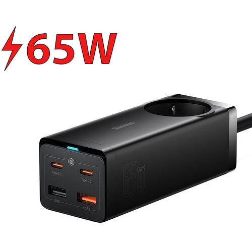 Ładowarka sieciowa BASEUS GaN3 Pro 65W Czarny PSZM000901