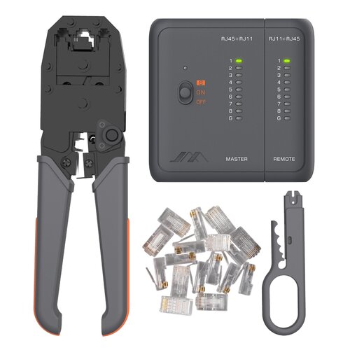 Zaciskarka + Tester kabli JIMI HOME JM-GTW5N RJ-45 RJ-11 (zestaw 5w1)