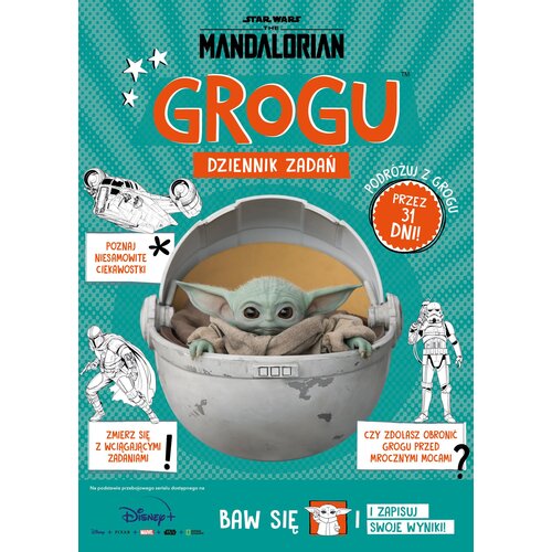 Książka z zadaniami Star Wars Grogu The Mandalorian Dziennik zadań (miękka okładka)