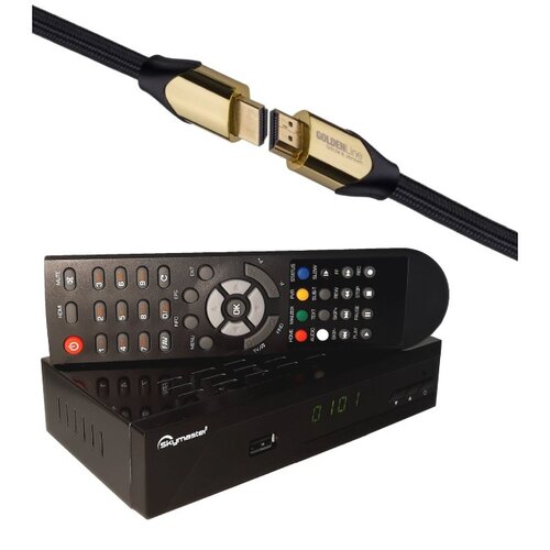 Dekoder SKYMASTER STB M265 DVB-T2/HEVC/H.265 + Kabel HDMI - HDMI GÖTZE&JENSEN GOLDENLINE 1.5 m