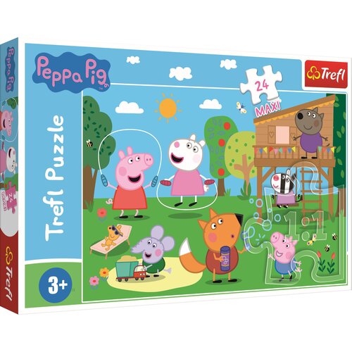 Puzzle TREFL Świnka Peppa Zabawy na polanie 14342 (24 elementy)