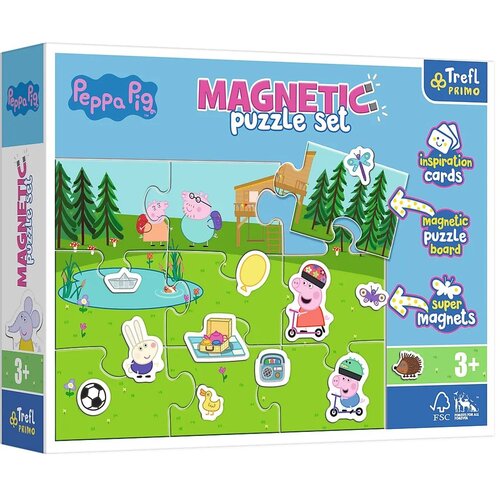 Puzzle magnetyczne TREFL Świnka Peppa Zabawy Peppy 93164 (9 elementów)