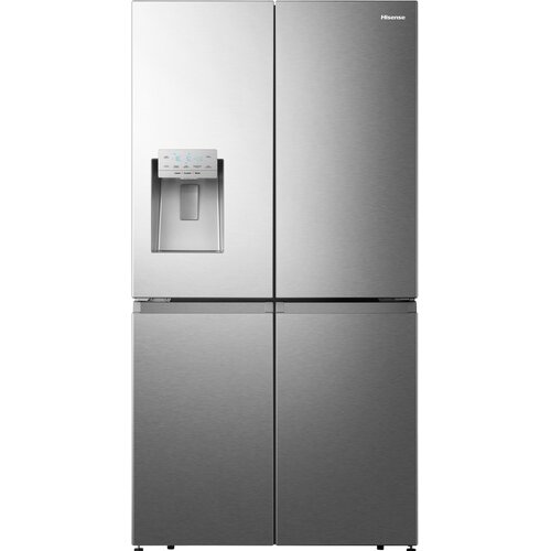 U Lodówka HISENSE RQ760N4AIF Side by Side No frost 178.5cm Srebrna Podajnik wody Kostkarka
