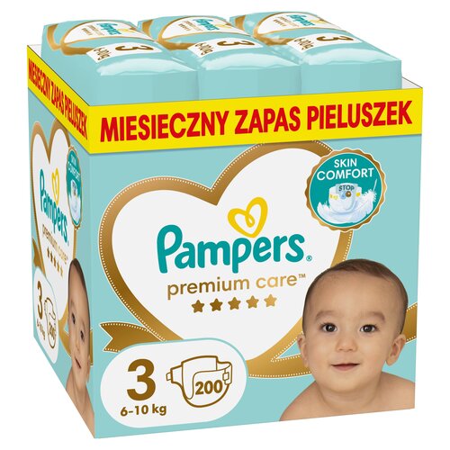 Pieluchy PAMPERS Premium Care Monthly Box 3 Midi (200 szt.)