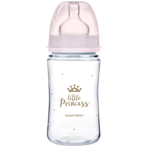 Butelka CANPOL BABIES Easy Start Royal Baby 240 ml Różowy
