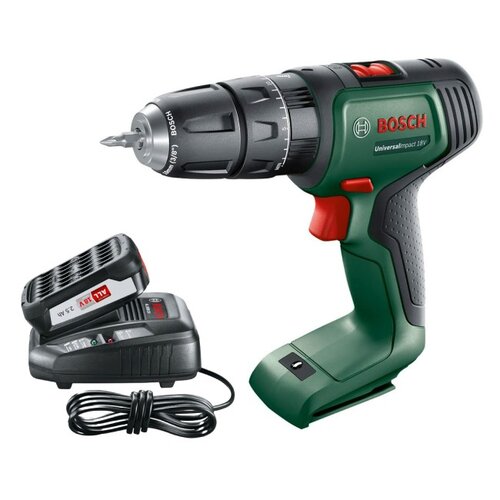 Wiertarko-wkrętarka BOSCH UniversalImpact 18V 06039D4100 + Zestaw BOSCH akumulator + ładowarka 1600A00K1P